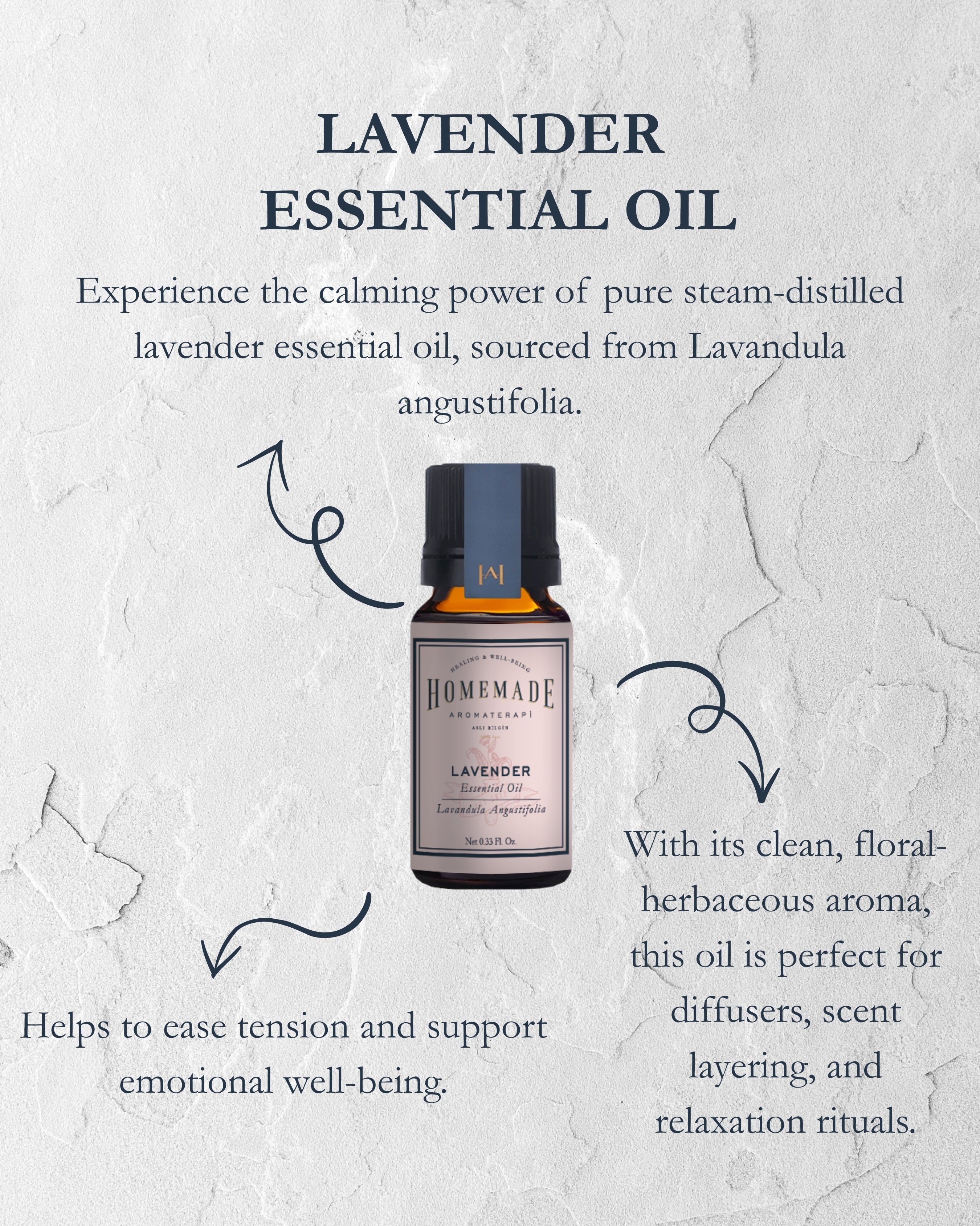 Homemade Aromaterapi | Lavender Essential Oil – Aromatic Relaxation – 0.33 FL Oz.