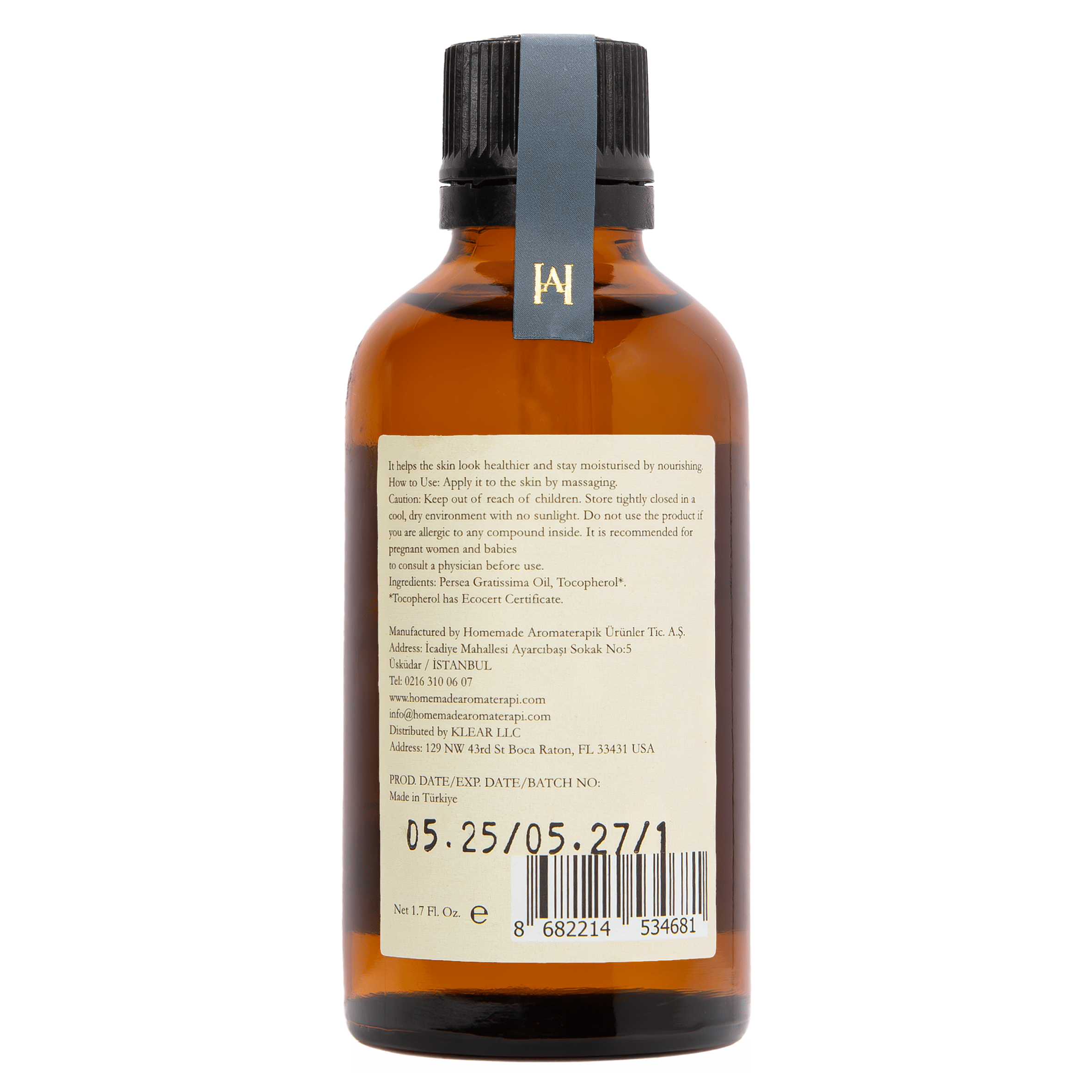 Homemade Aromaterapi | Cold Pressed Avocado Oil – 1.7 FL Oz. - Klearus