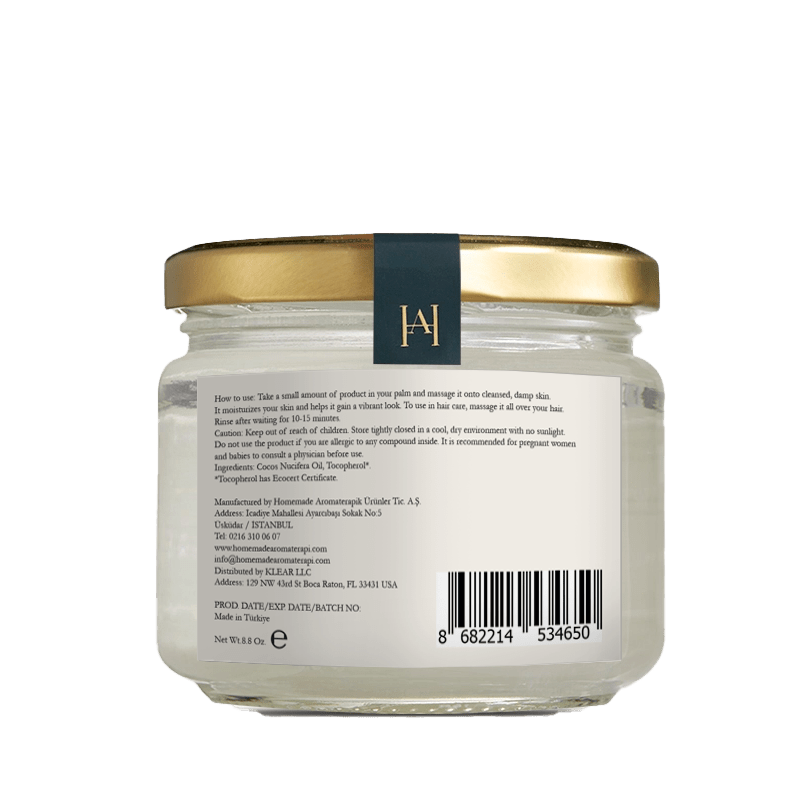 Homemade Aromaterapi | Cold Pressed Coconut Oil – 8.8 oz - Klearus