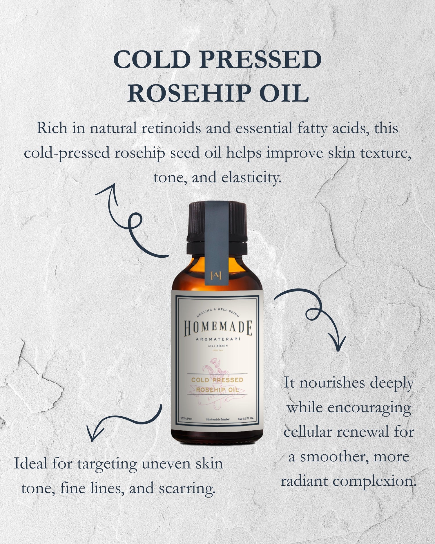 Homemade Aromaterapi | Cold Pressed Rosehip Oil – 1.0 FL Oz. - Klearus