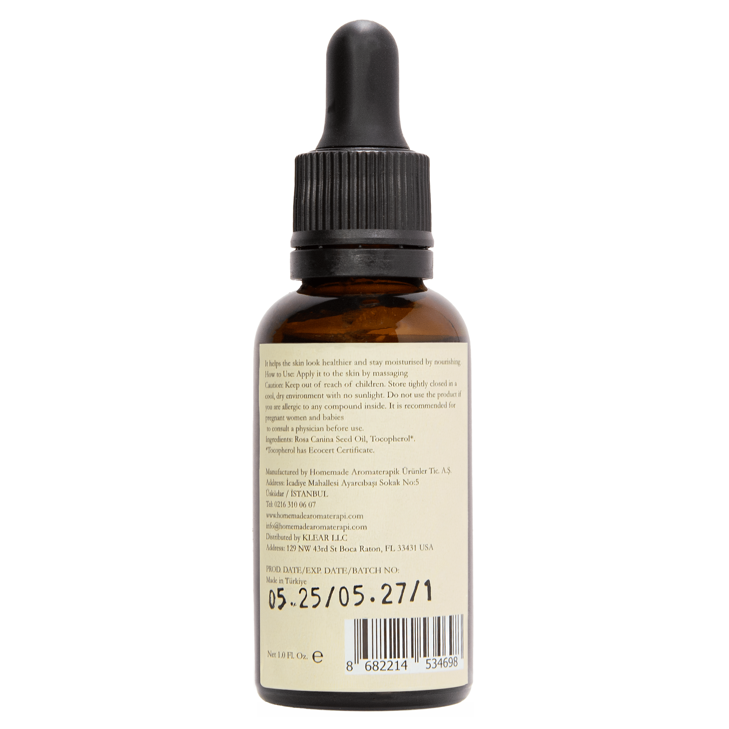 Homemade Aromaterapi | Cold Pressed Rosehip Oil – 1.0 FL Oz. - Klearus