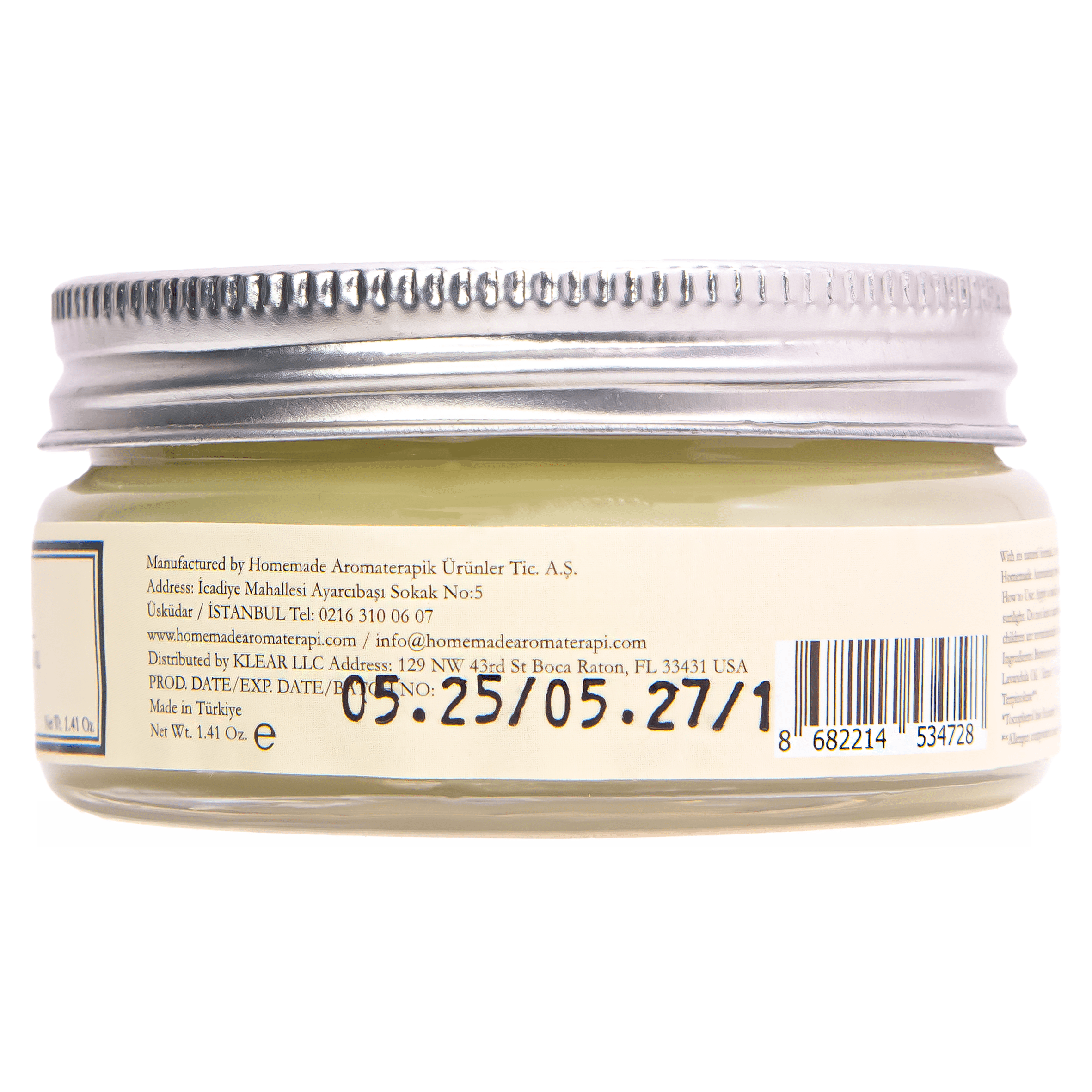 Homemade Aromaterapi | Daily Moisturizer Cream – Shea Butter + Avocado + Grapeseed – 40g - Klearus