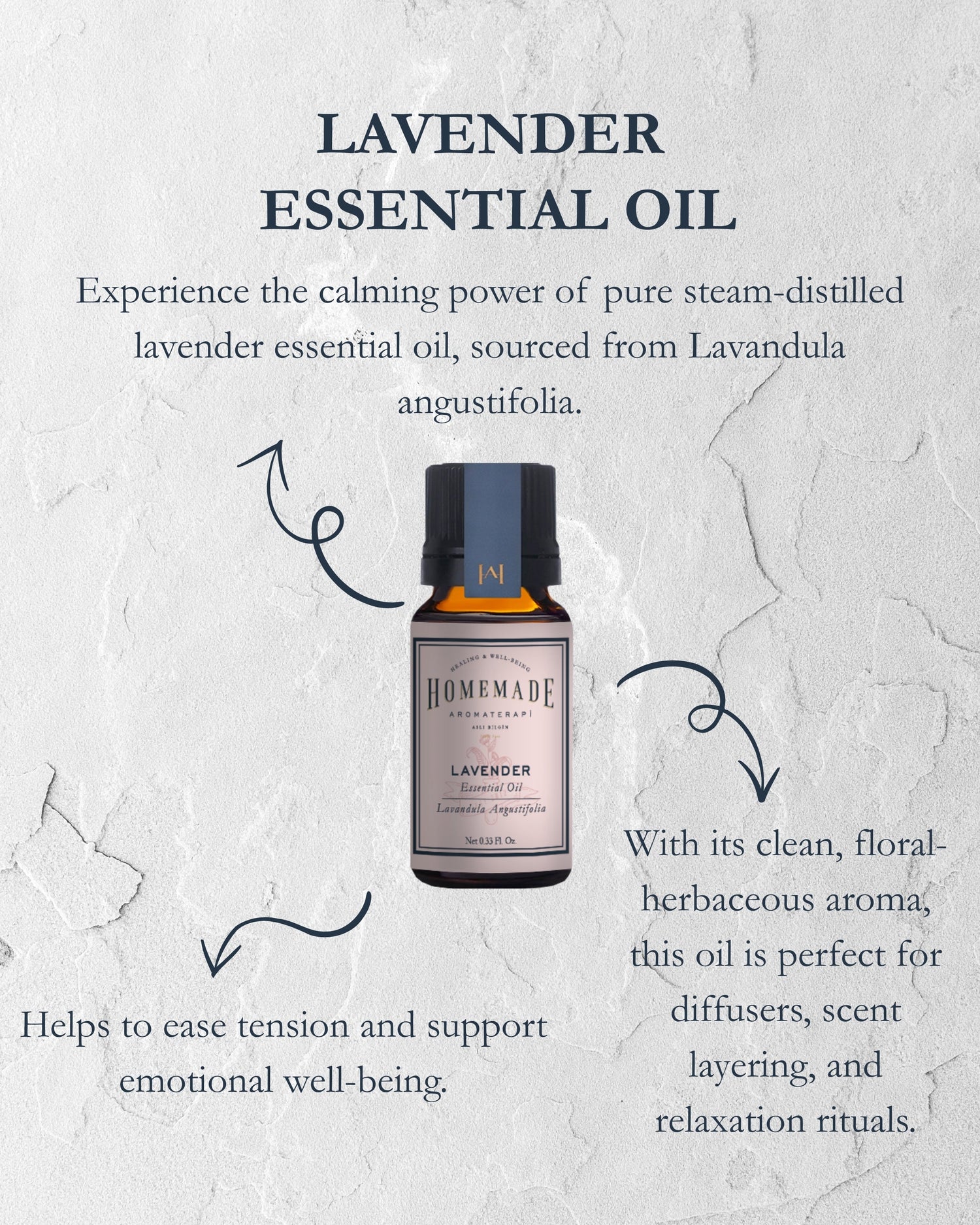 Homemade Aromaterapi | Lavender Essential Oil – Aromatic Relaxation – 0.33 FL Oz. - Klearus