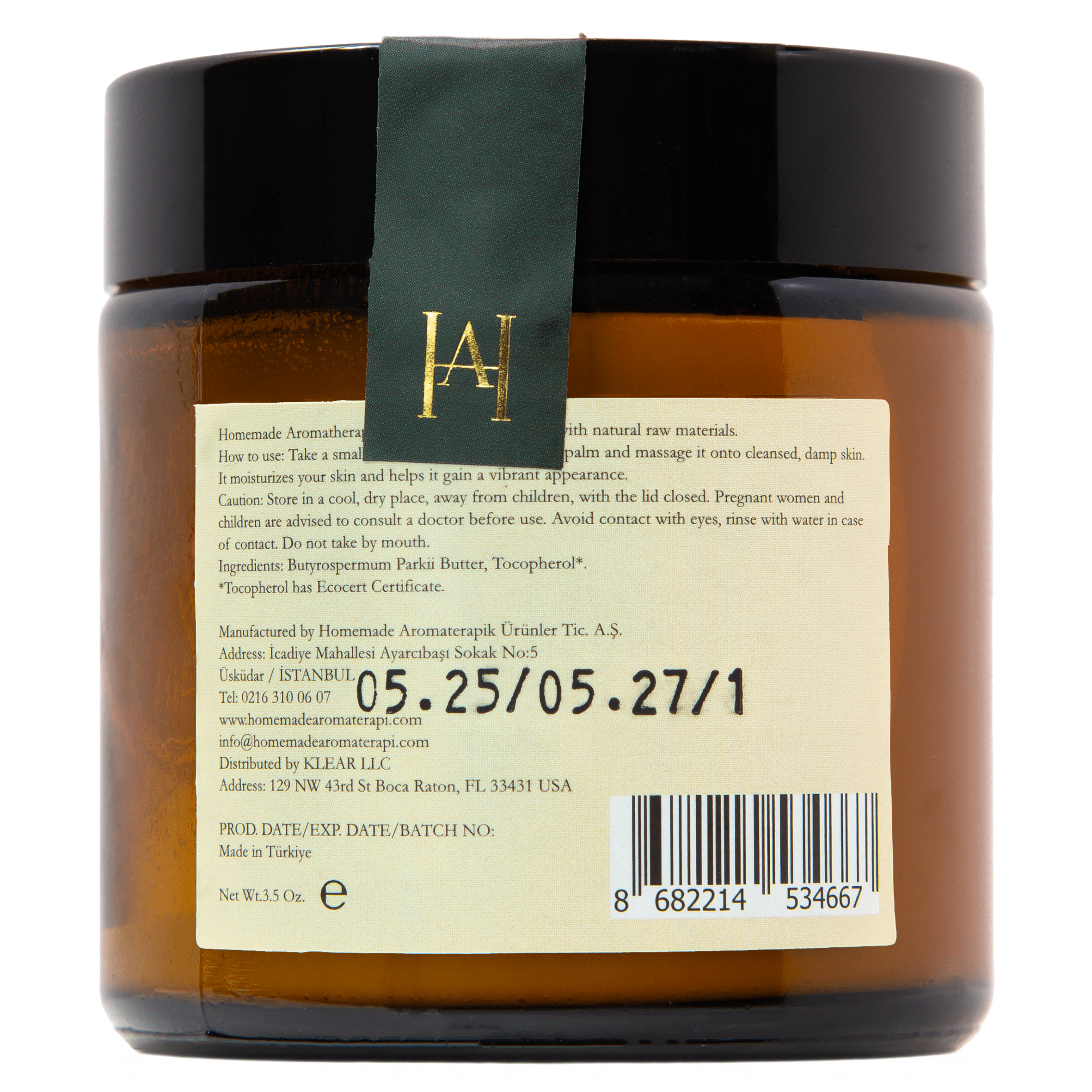 Homemade Aromaterapi | Organic Shea Butter – 100% Raw & Unrefined – 100g - Klearus