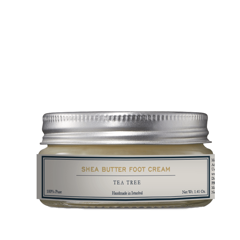 Homemade Aromaterapi | Shea Butter Foot Cream with Tea Tree – Intense Hydration & Care – 1.41 oz - Klearus