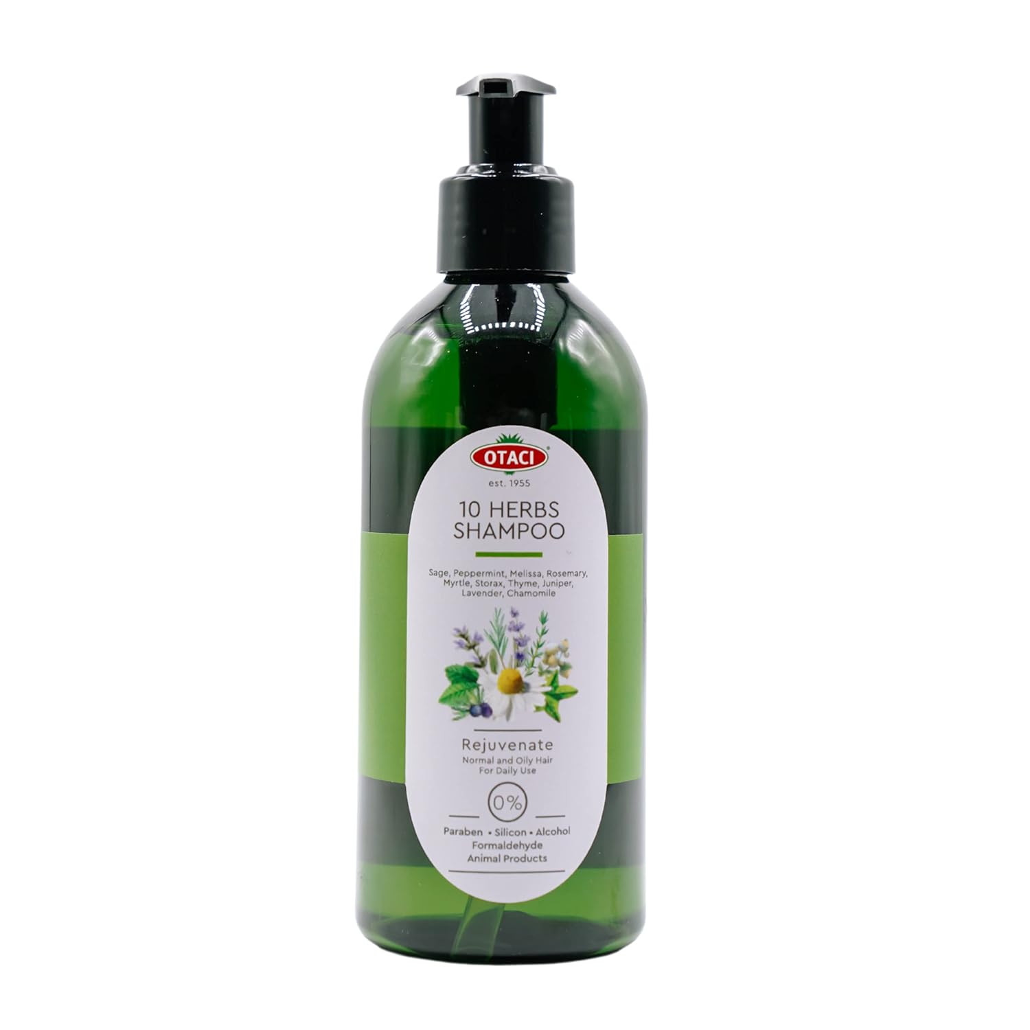 Otaci 10 Herbs Brightening Shampoo | Enhance Shine & Cleanse | Silicon - Free, Paraben - Free | Sage, Lavender, Chamomile | 250ml - Klearus