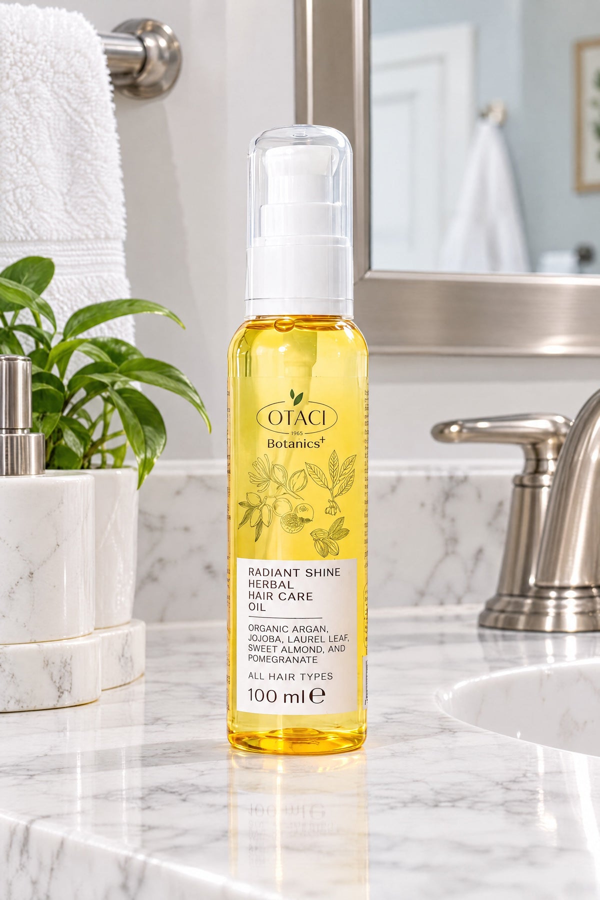 OTACI Botanics+ Radiant Shine Herbal Hair Care Oil - 100 mL - Klearus