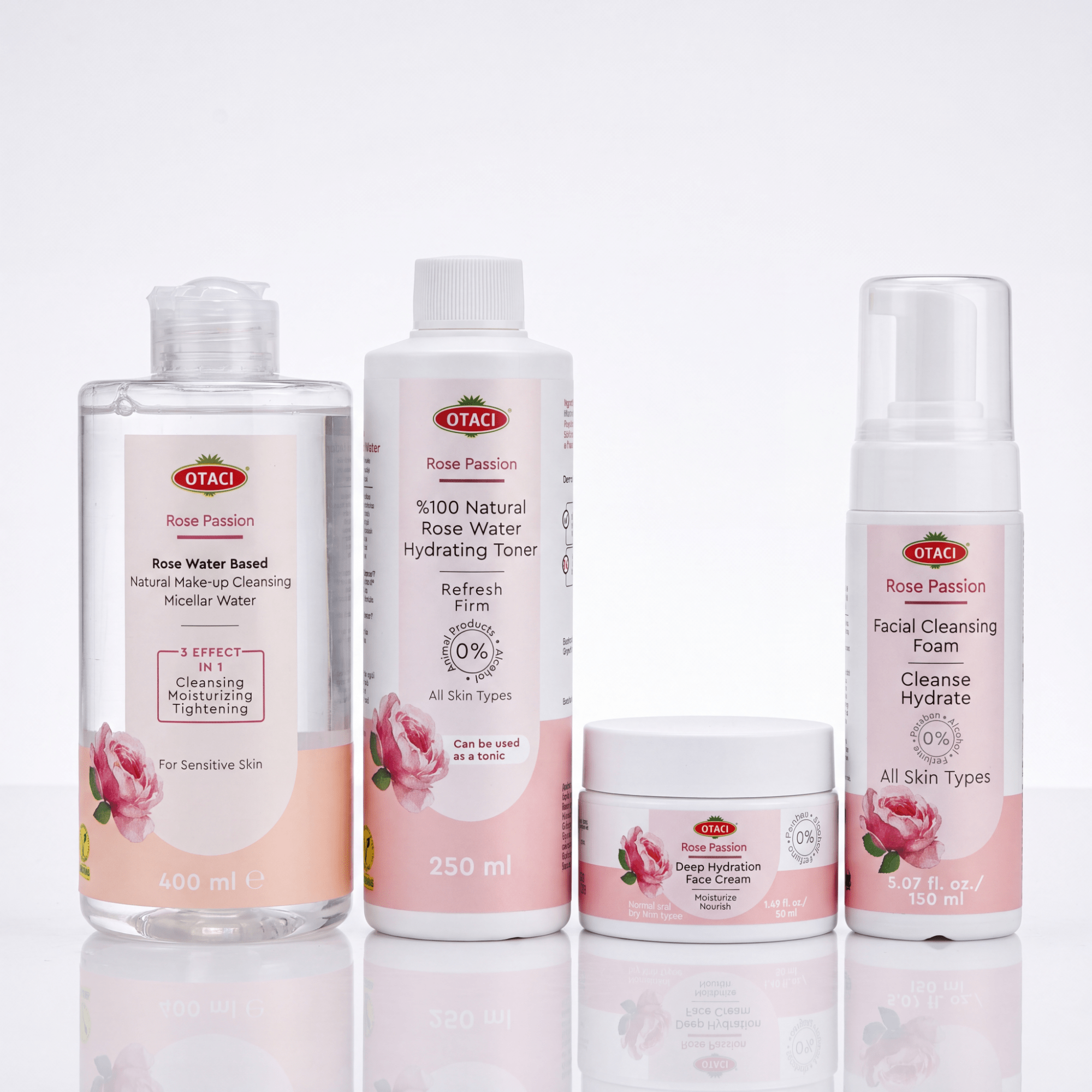 OTACI Gift Pack - Essential Skincare Set | Rose Water 4-Step Set - Klearus