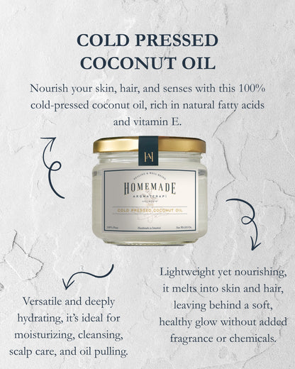Homemade Aromaterapi | Cold Pressed Coconut Oil – 8.8 oz