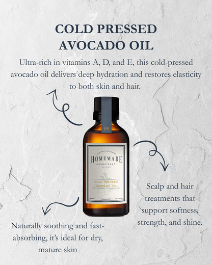 Homemade Aromaterapi | Cold Pressed Avocado Oil – 1.7 FL Oz.