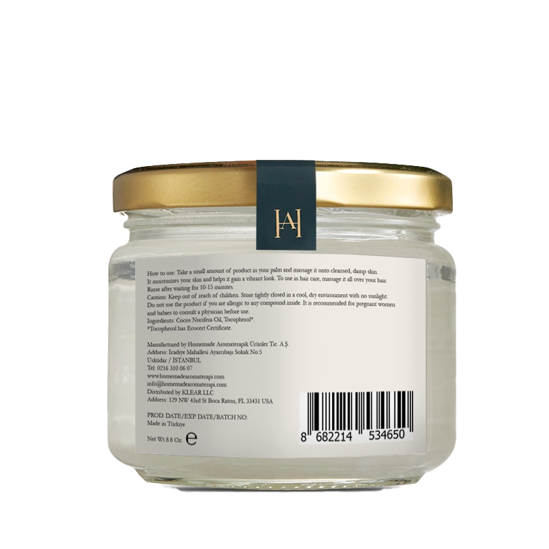 Homemade Aromaterapi | Cold Pressed Coconut Oil – 8.8 oz
