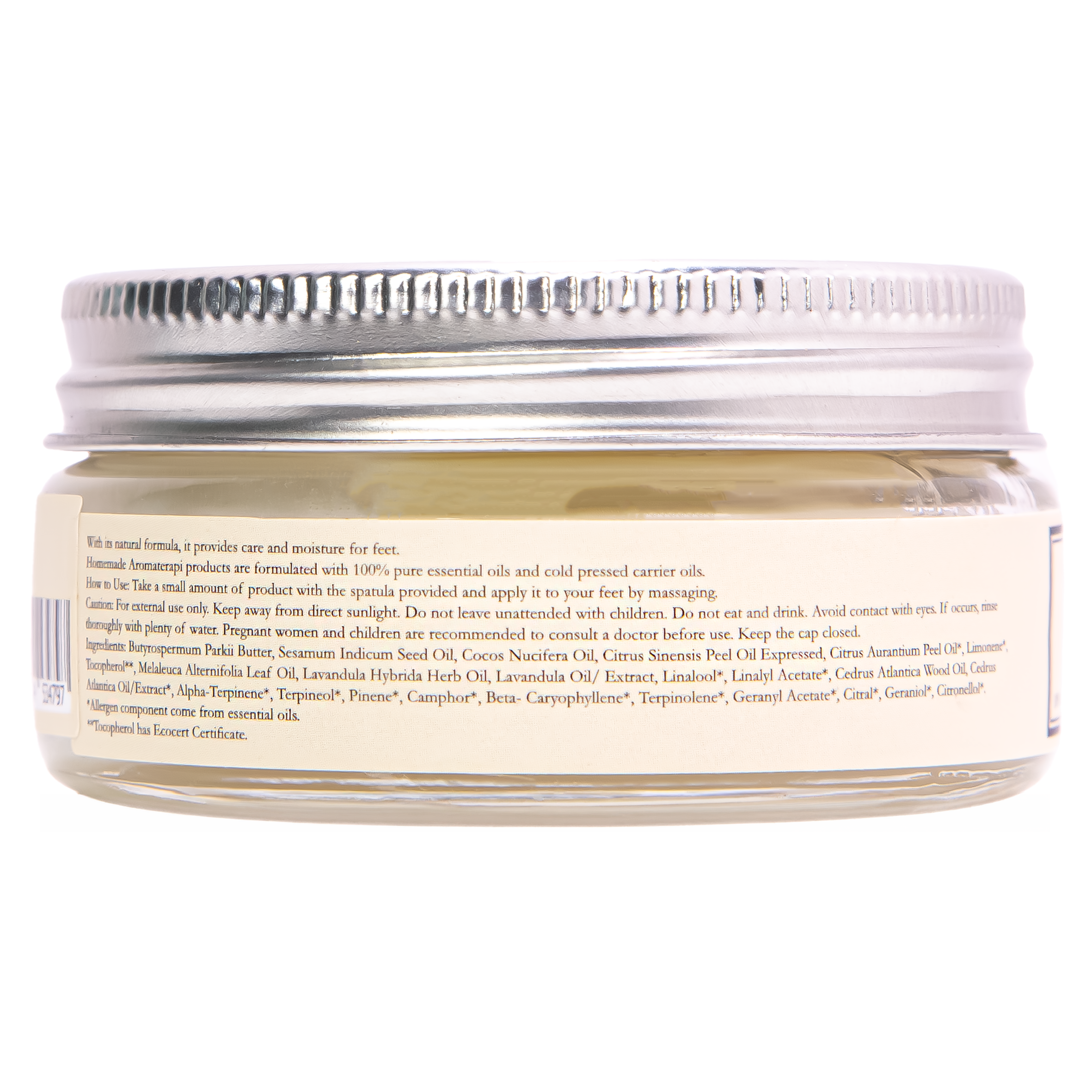 Homemade Aromaterapi | Shea Butter Foot Cream with Tea Tree – Intense Hydration &amp; Care – 1.41 oz