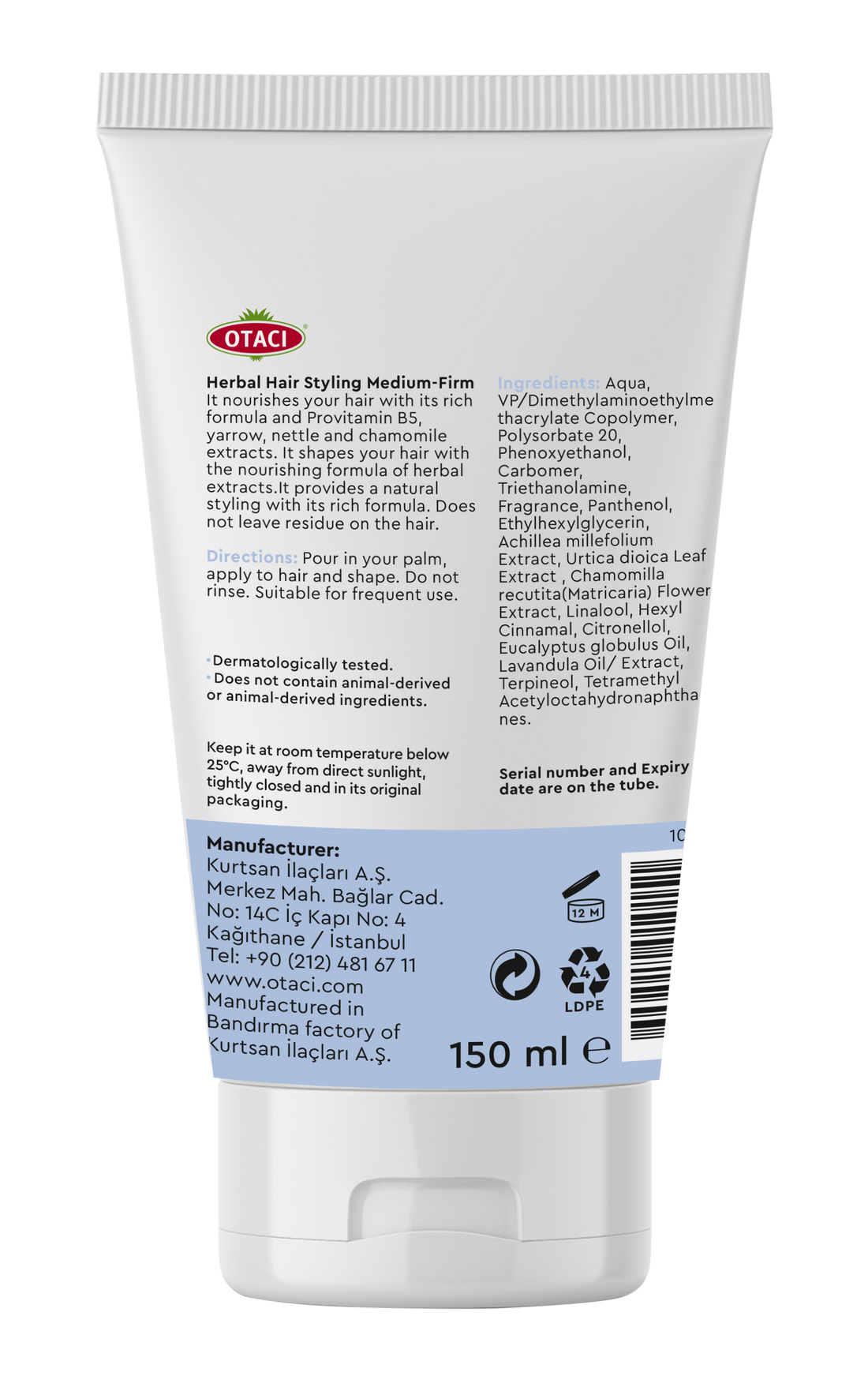 Otaci | Herbal Hair Styling Cream – Medium to Firm Hold with Yarrow, Nettle &amp; Chamomile