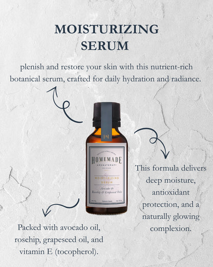 Homemade Aromaterapi | Moisturizing Serum – Avocado + Rosehip + Grapeseed – 30ml