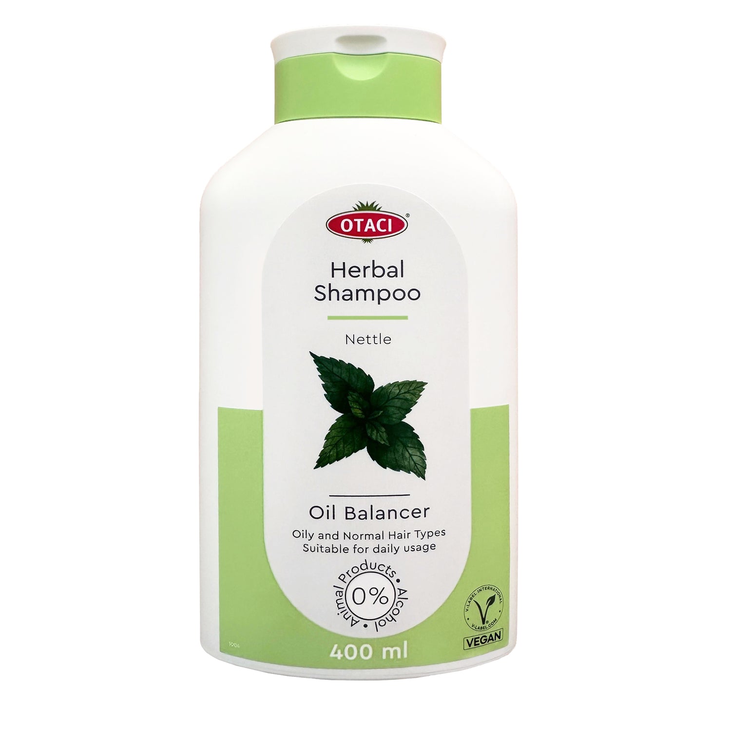 OTACI Oil Balancing Herbal Shampoo with Nettle, Everyday Use For Oily and Normal Hair, Deep Cleansing Oil-Control Shampoo, No Paraben, No Silicon, No Alcohol Vegan and Cruelty-Free Shampoo 13.5 Fl Oz