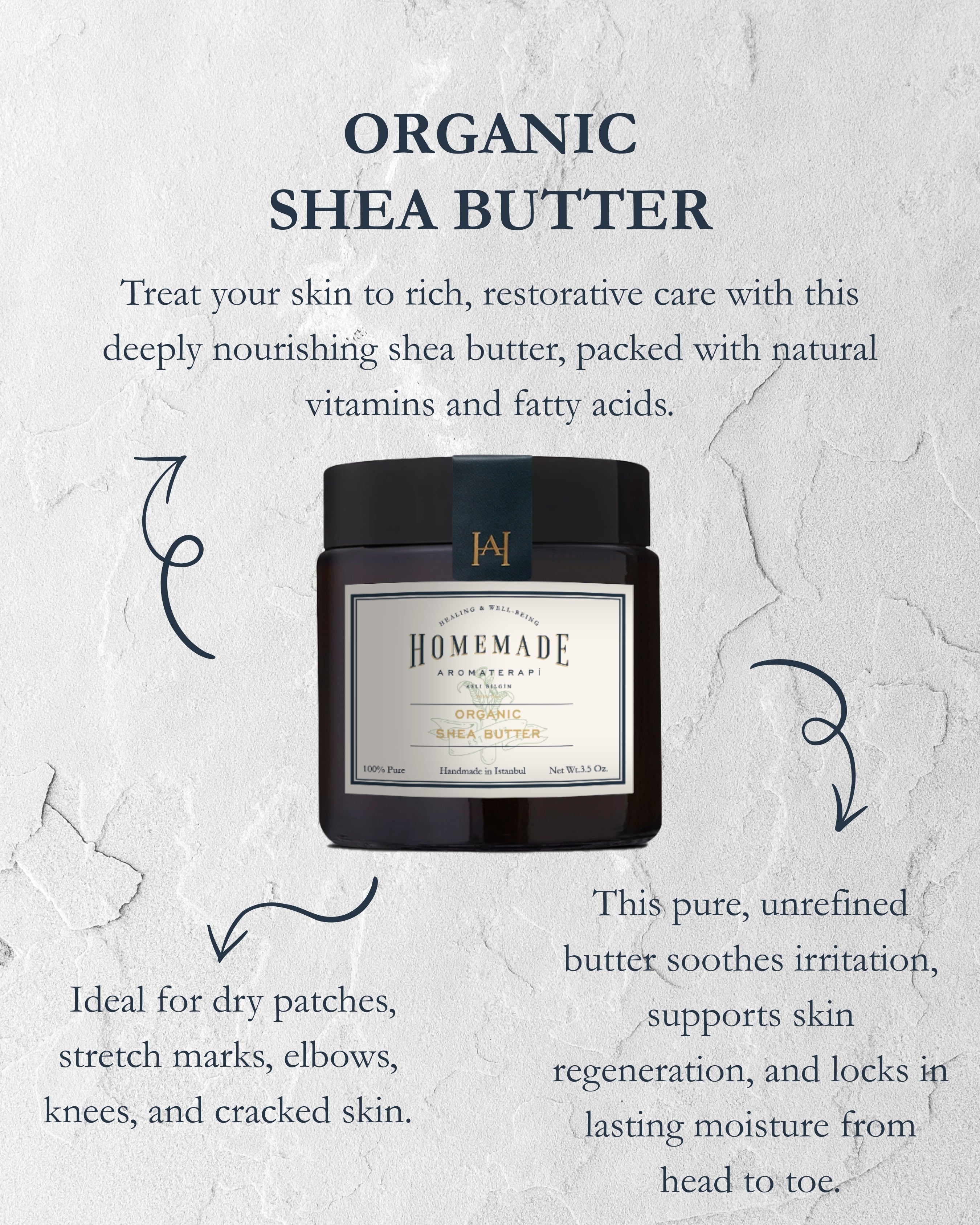 Homemade Aromaterapi | Organic Shea Butter – 100% Raw &amp; Unrefined – 100g