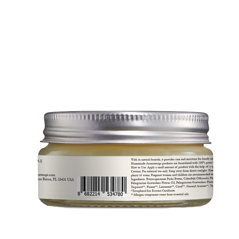 Homemade Aromaterapi | Shea Butter Hand Cream – Geranium + Lavender – 1.41 oz