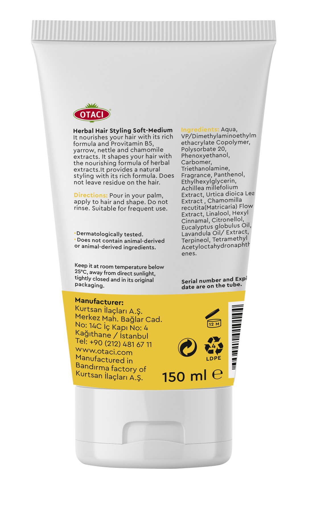 Otaci | Herbal Hair Styling Cream – Soft to Medium Hold with Yarrow, Nettle &amp; Chamomile