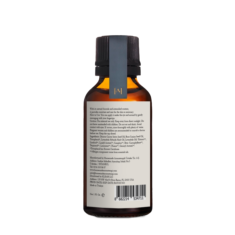 Homemade Aromaterapi | Under Eye Serum – Carrot Seed + Rosehip + Lavender – 1 FL Oz.