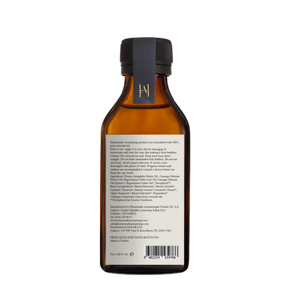 Homemade Aromaterapi | Ylang Ylang Massage Oil – Sensual Floral + Cold Pressed Almond Oil – 3.38 FL Oz.