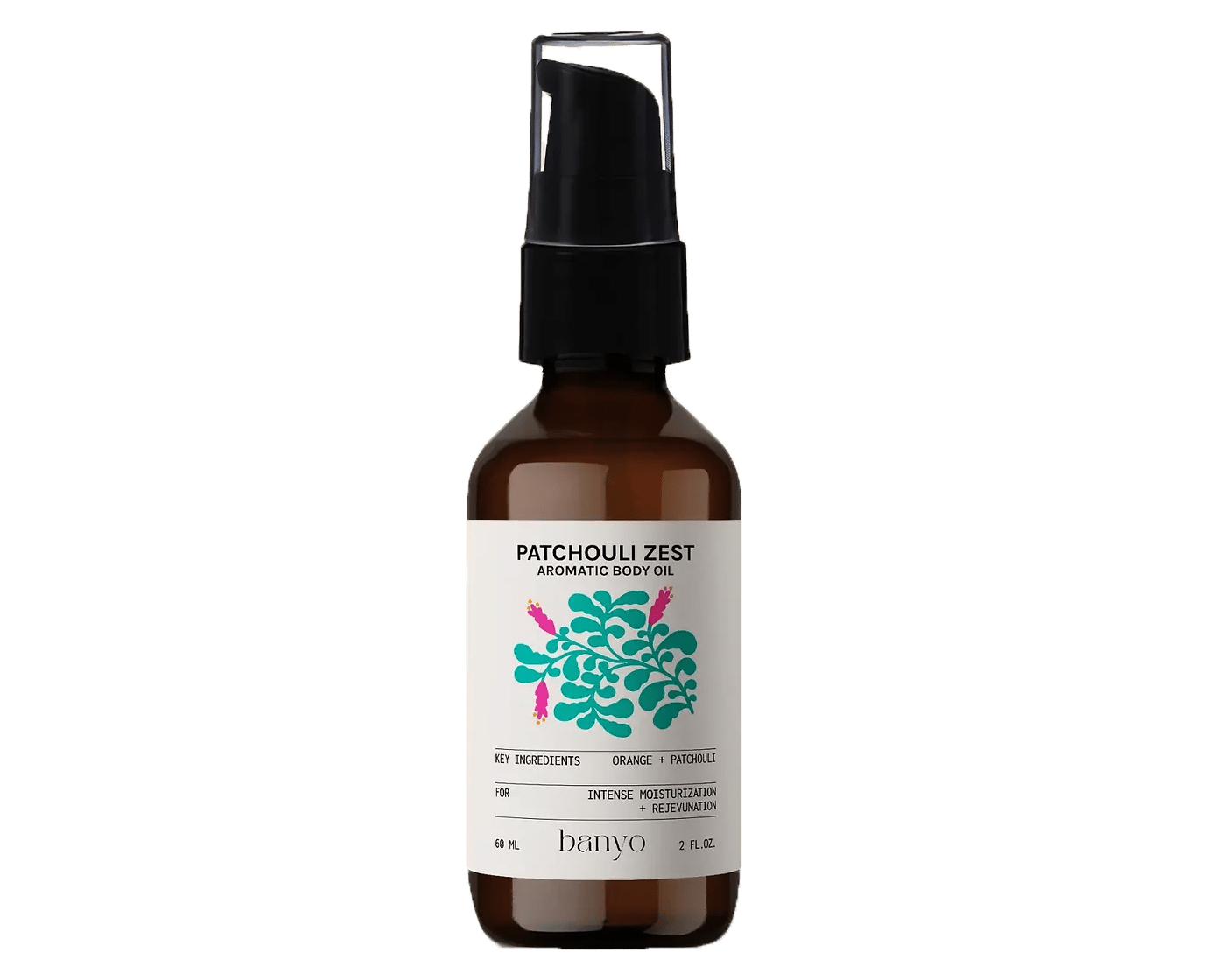 banyo | Patchouli Zest Aromatic Body Oil – Warm Citrus + Vanilla Notes – 2 FL Oz - Klearus