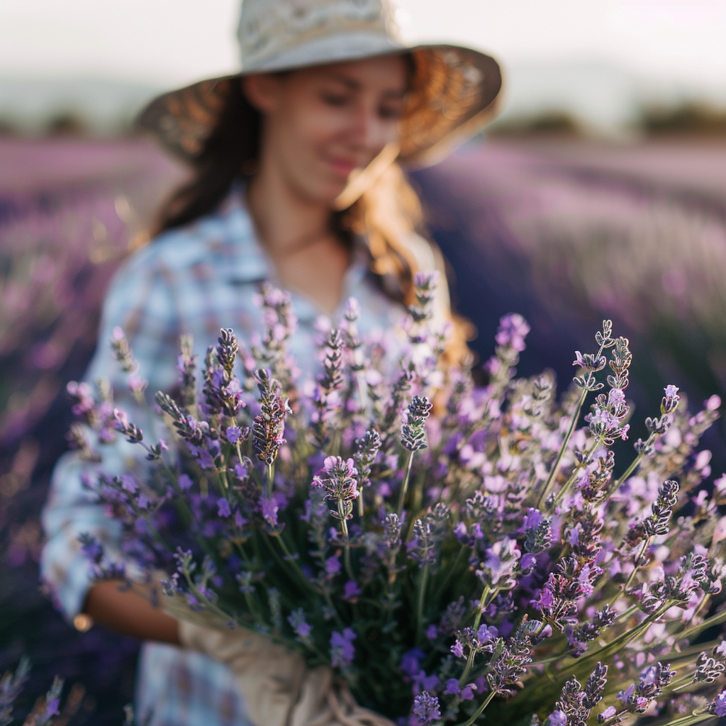 Harvesting lavender bundles | Klearus