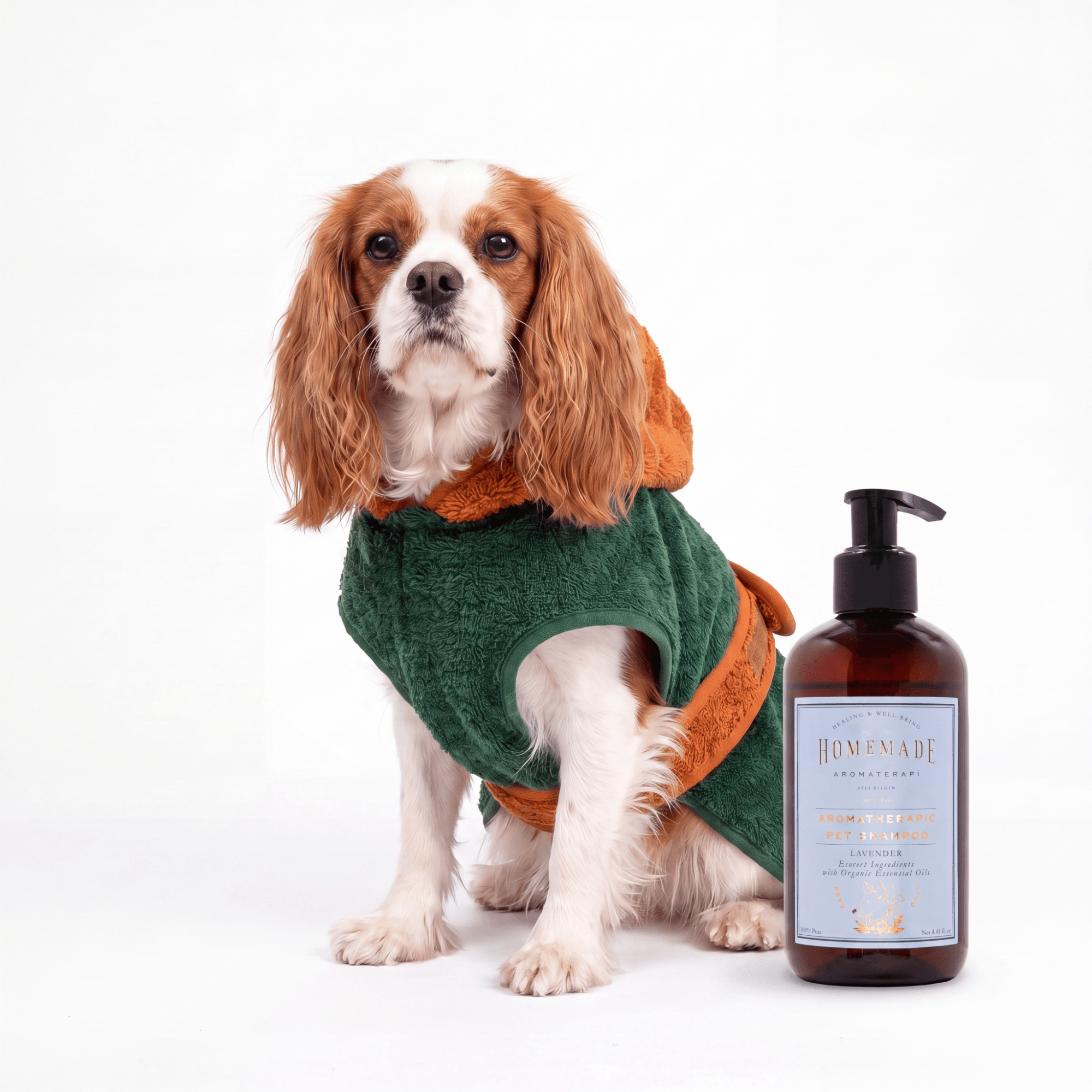 ENUSUAL Puprobe Dog Bathrobe &amp; HMA Pet Shampoo Bundle - Klearus