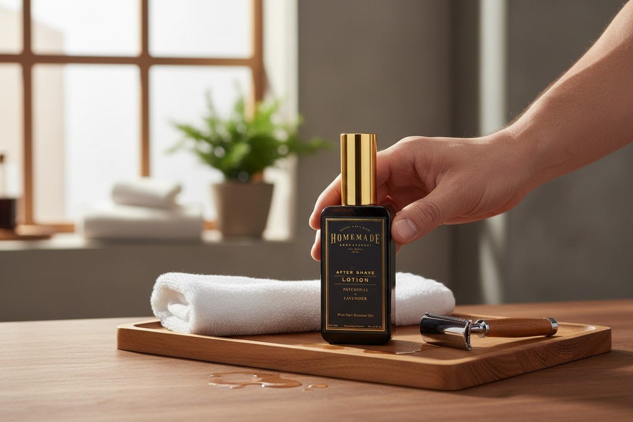 HMA | After Shave Lotion | Patchouli Lavender | 1.69 FL Oz. | HomeMade Aromaterapi - Klearus