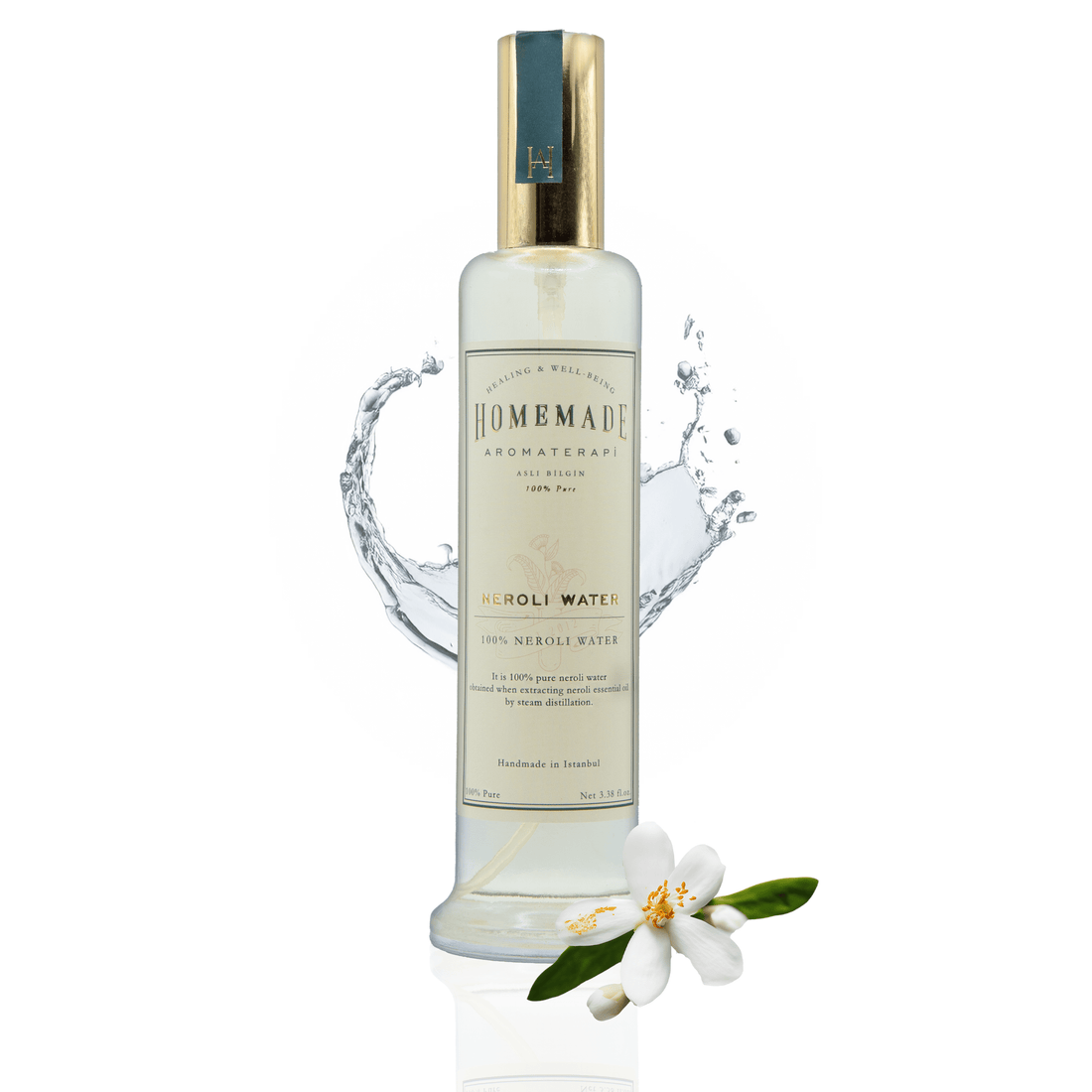 Homemade Aromaterapi | 100% Pure Neroli Water – Skin Toning &amp; Refreshing Mist – 3.38 FL Oz. - Klearus