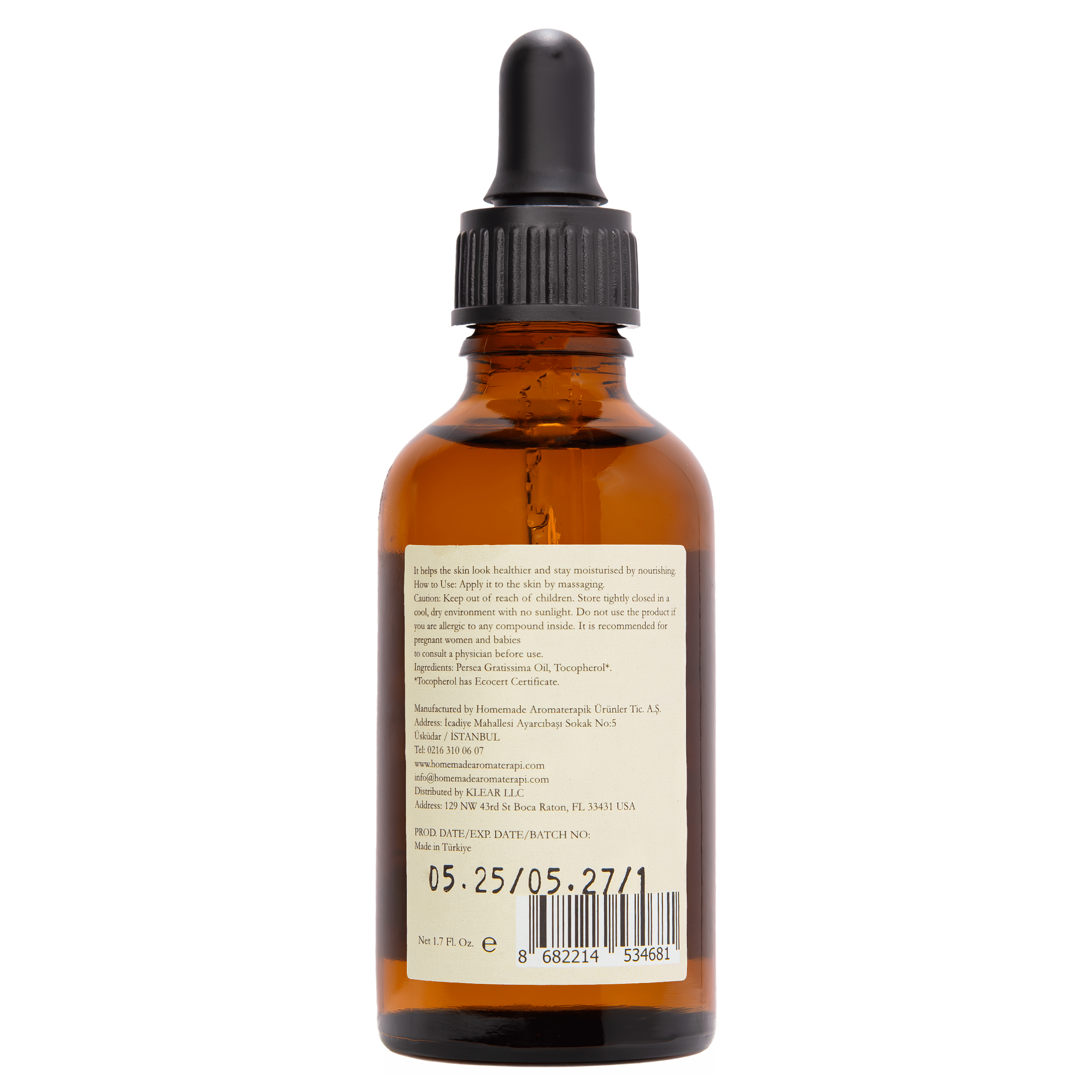 Homemade Aromaterapi | Cold Pressed Avocado Oil – 1.7 FL Oz. - Klearus