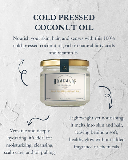 Homemade Aromaterapi | Cold Pressed Coconut Oil – 8.8 oz - Klearus