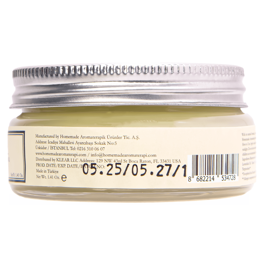 Homemade Aromaterapi | Daily Moisturizer Cream – Shea Butter + Avocado + Grapeseed – 40g - Klearus