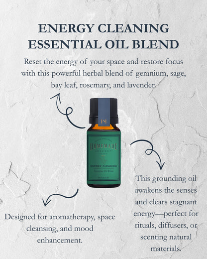 Homemade Aromaterapi | Energy Cleaning Essential Oil Blend – Uplifting &amp; Clarifying – 0.33 FL Oz. - Klearus