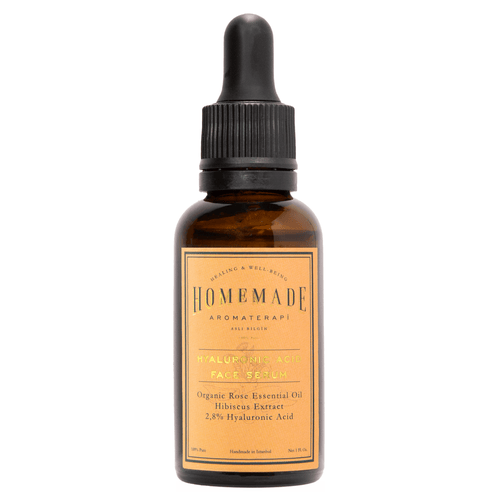 Homemade Aromaterapi | Hyaluronic Acid Face Serum – Rose + Hibiscus + 2.8% HA – 1 FL Oz.