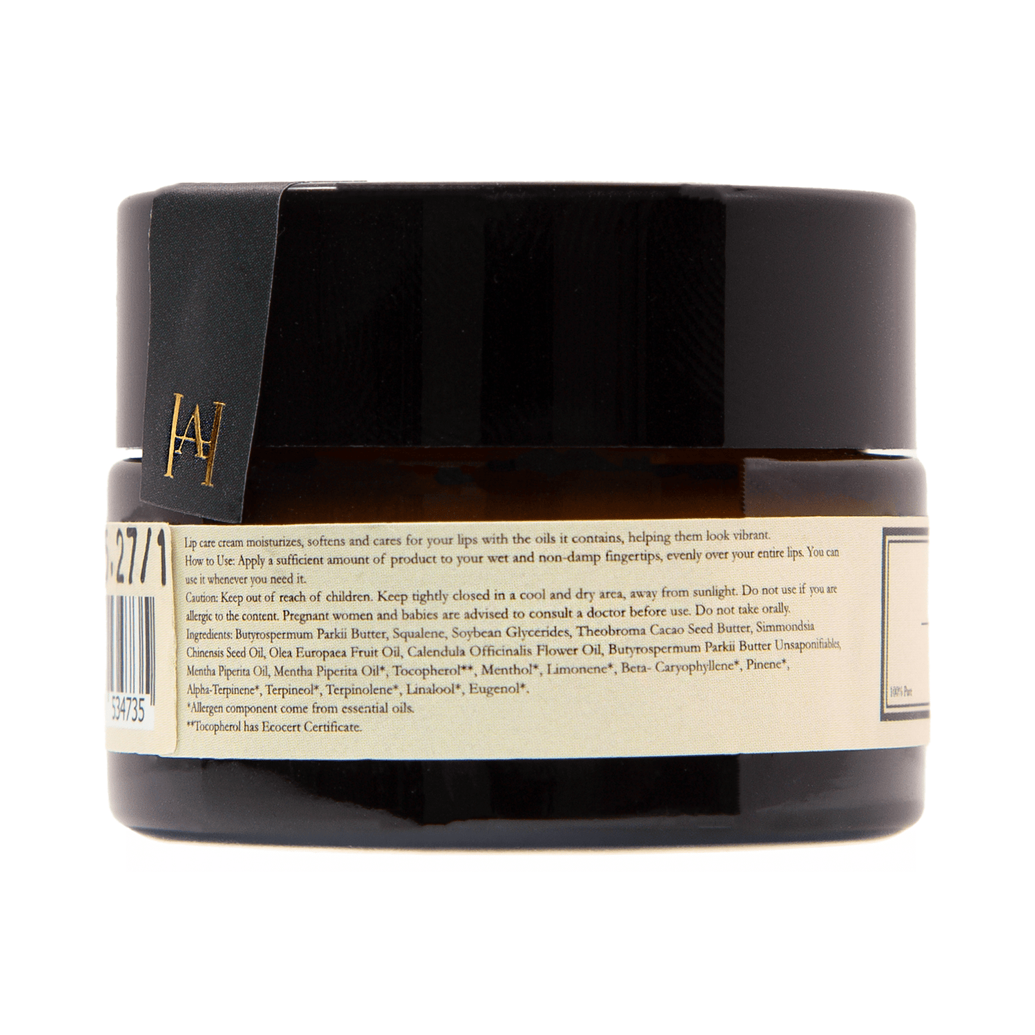 Homemade Aromaterapi | Lip Balm – Shea Butter + Squalane + Peppermint – 0.35 Oz. - Klearus