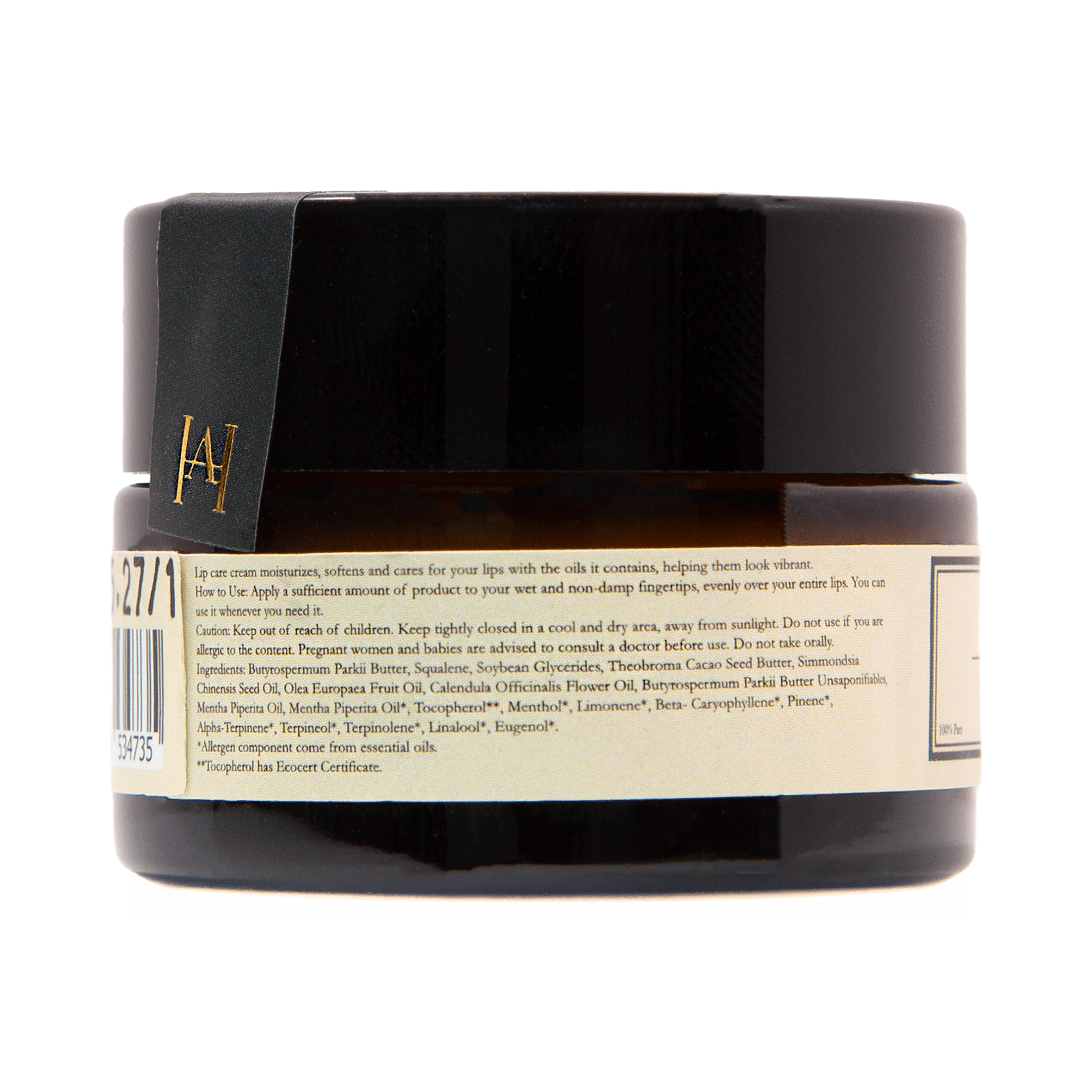 Homemade Aromaterapi | Lip Balm – Shea Butter + Squalane + Peppermint – 0.35 Oz. - Klearus