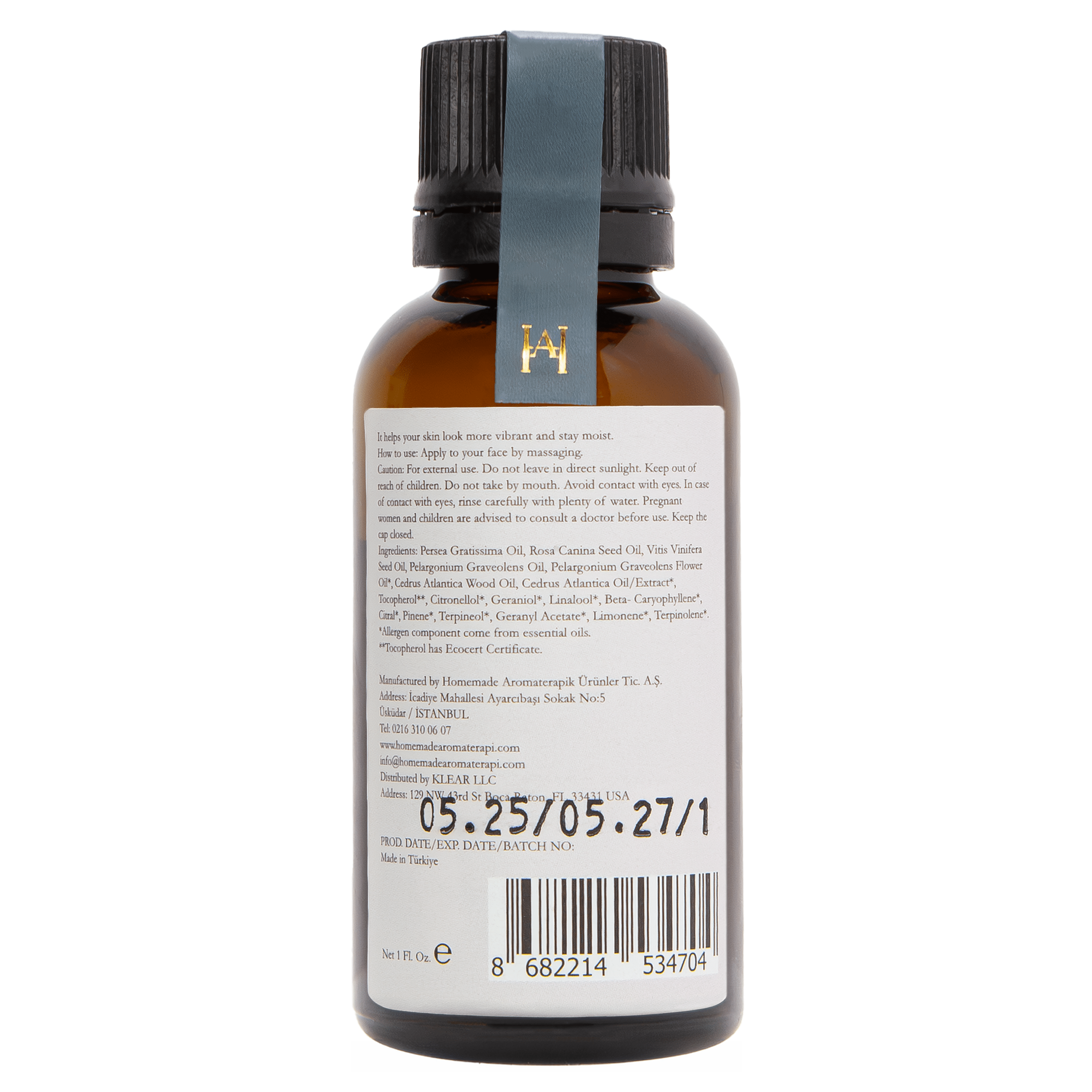 Homemade Aromaterapi | Moisturizing Serum – Avocado + Rosehip + Grapeseed – 1 Fl Oz. - Klearus