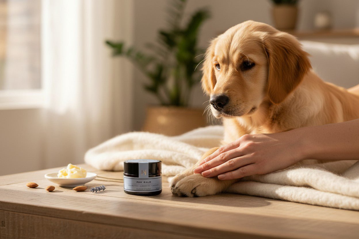 Homemade Aromaterapi | Paw Balm Shea Butter Almond Oil Lavender 1.4 fl oz - Klearus