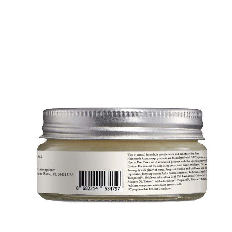 Homemade Aromaterapi | Shea Butter Foot Cream with Tea Tree – Intense Hydration & Care – 1.41 oz - Klearus