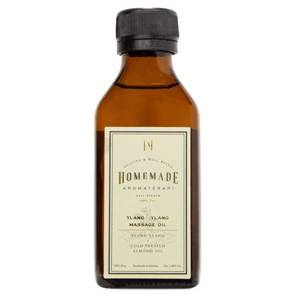 Homemade Aromaterapi | Ylang Ylang Massage Oil – Sensual Floral + Cold Pressed Almond Oil – 3.38 FL Oz. - Klearus