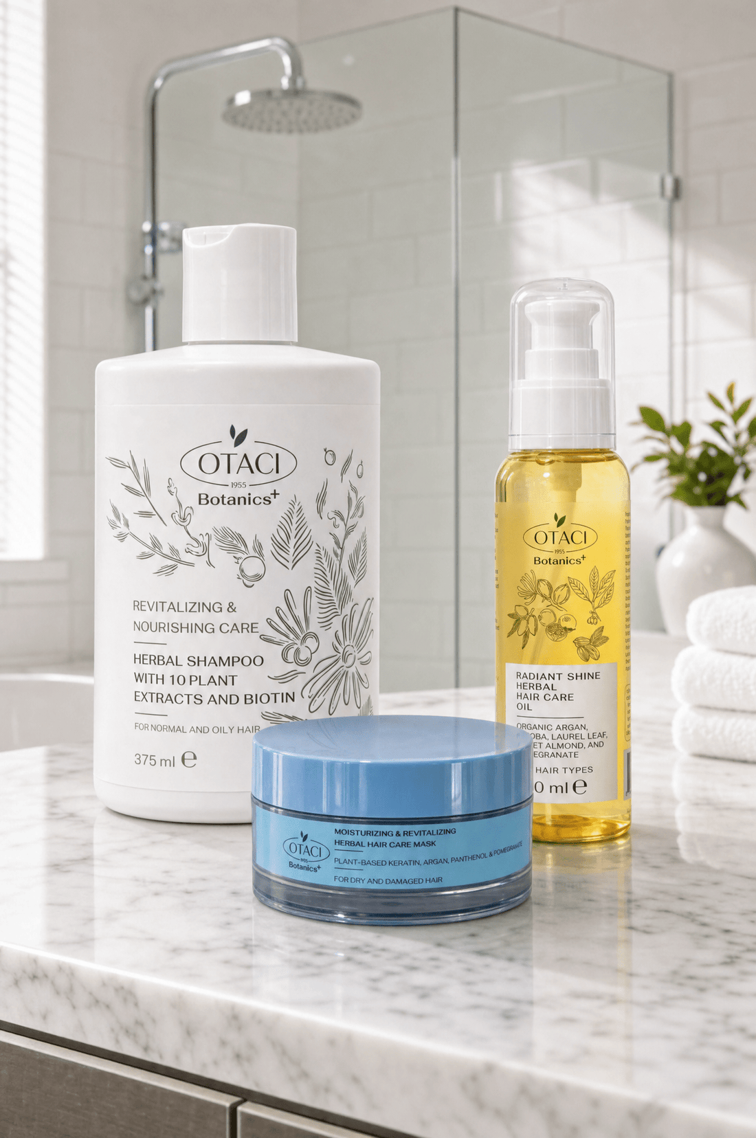 OTACI Botanics+ Hydration &amp; Shine Hair Care Set - Dry &amp; Damaged Hair (3 pieces) - Klearus