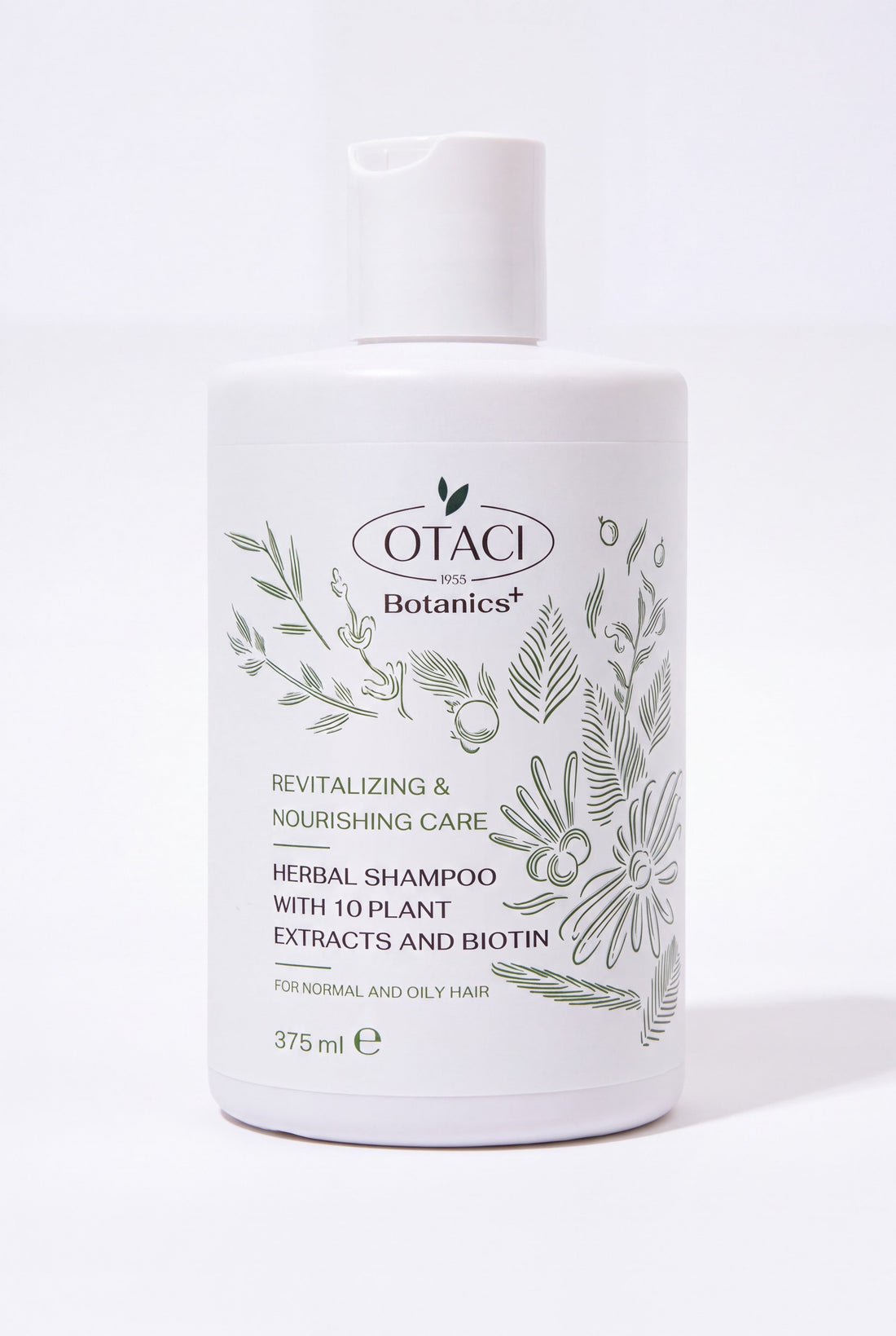 OTACI Botanics+ Revitalizing &amp; Nourishing Shampoo with 10 Plant Extracts &amp; Biotin - 375 mL - Klearus