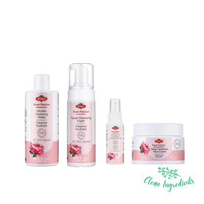 OTACI Gift Pack - Essential Skincare Set | Rose Water 4 - Step Set - Klearus