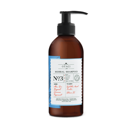Otaci LAB No:3 Herbal Shampoo | Aloe Vera & Keratin – Frizz Control & Shine – 8.5 FL Oz.