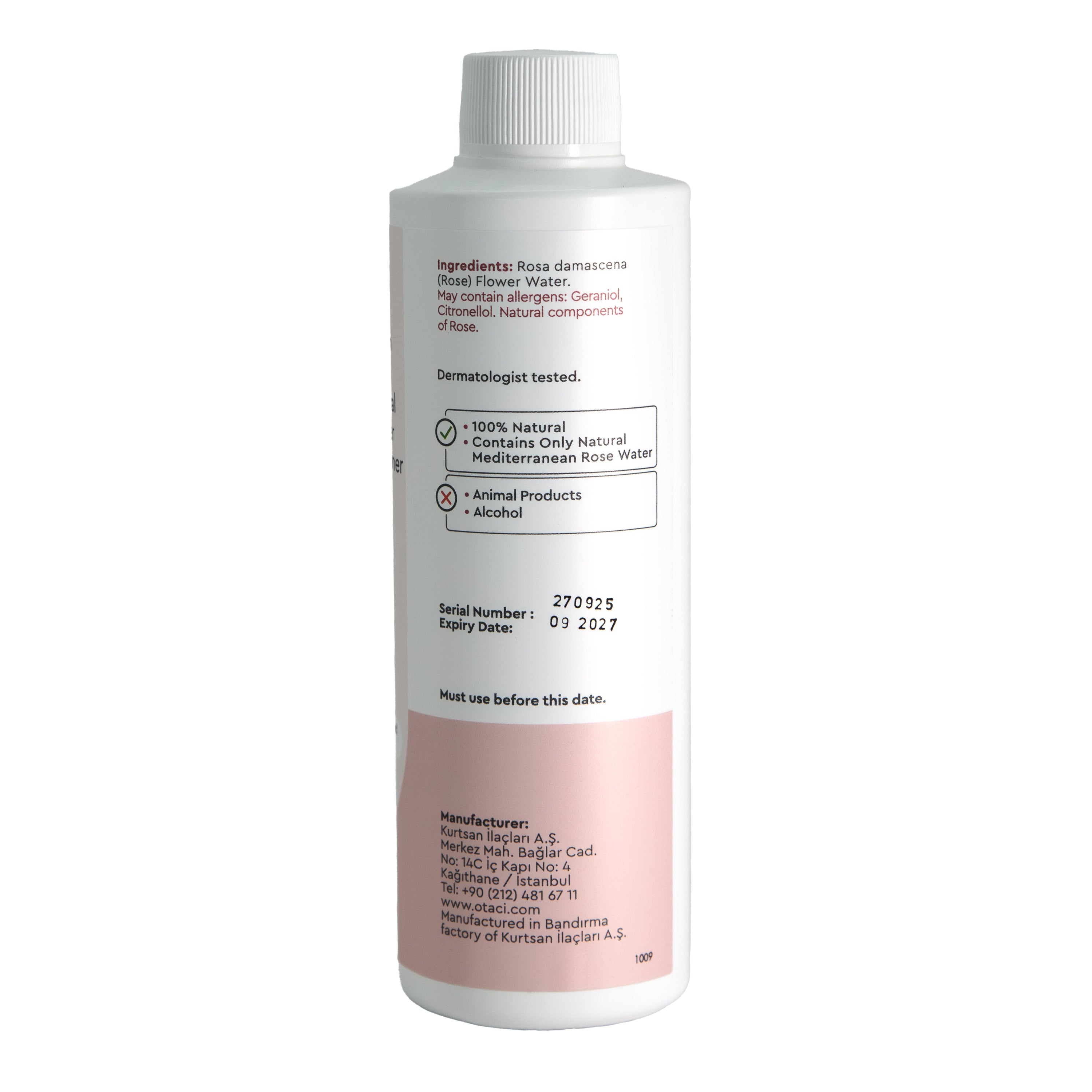 OTACI Rose Passion 100% Natural Rose Water Hydrating Toner - Klearus