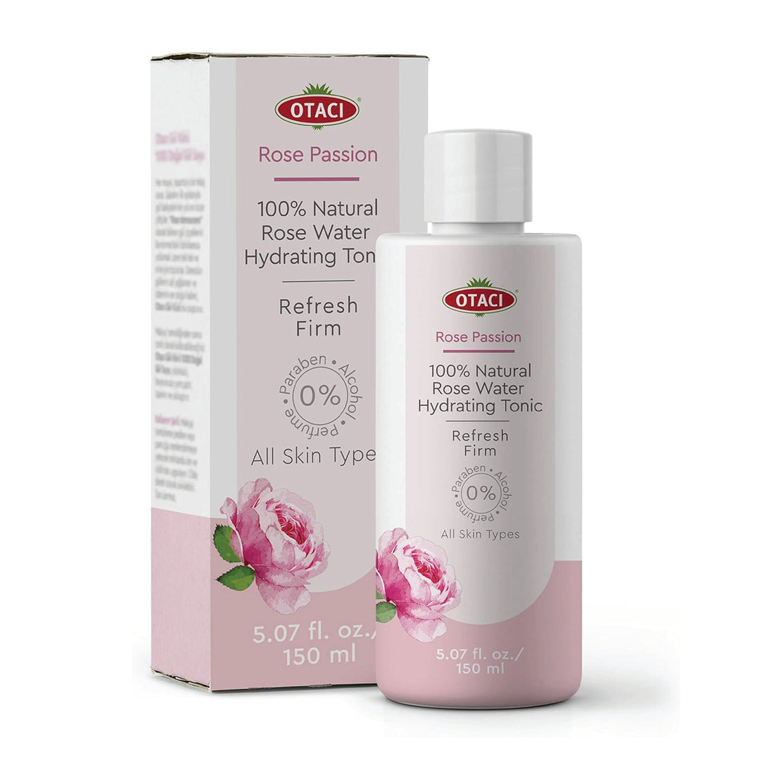 Otaci Rose Passion Hydrating Toner | 100% Natural Rose Water | Facial Cleanser & Moisturizer | Vegan, Cruelty - Free | 150ml - Klearus